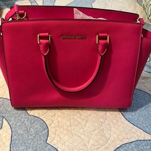 Neon Pink Michael Kors bag/Satchel